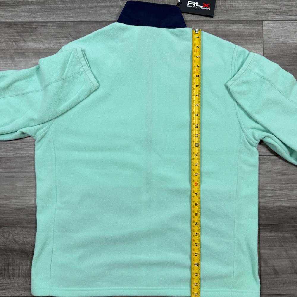 RLX Ralph Lauren Golf Fleece Jacket Full Zip Mint Green Blue Mens Size Large NEW - Picture 6 of 8